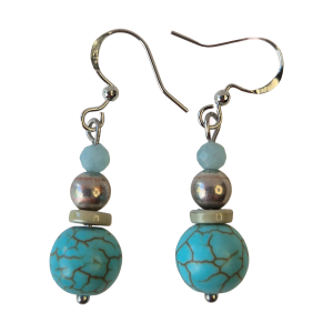oorbellen turquoise sterling zilver hanger