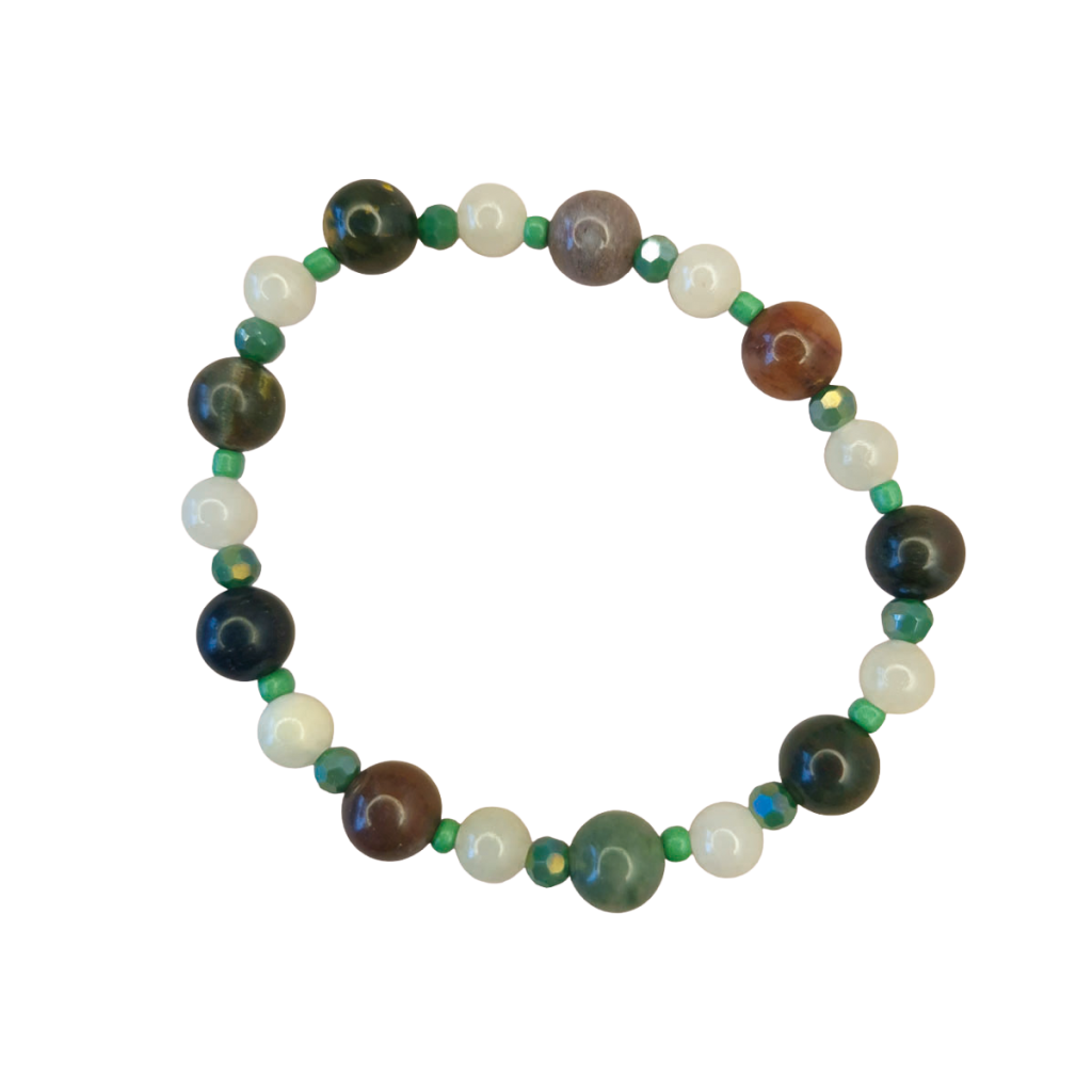 armband met kralen van natuursteen
